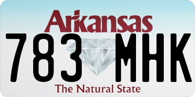 AR license plate 783MHK