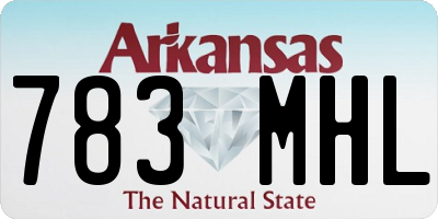 AR license plate 783MHL