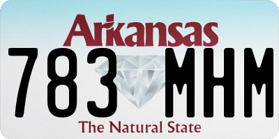 AR license plate 783MHM