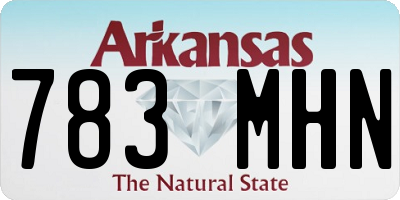 AR license plate 783MHN