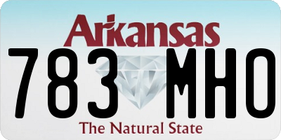 AR license plate 783MHO