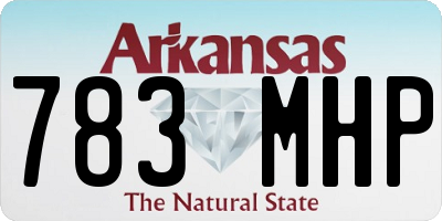AR license plate 783MHP