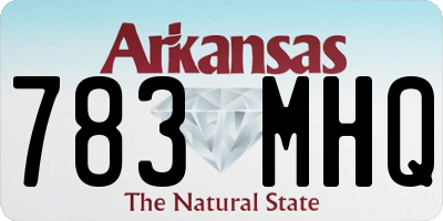 AR license plate 783MHQ