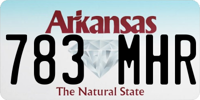 AR license plate 783MHR