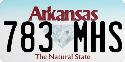 AR license plate 783MHS