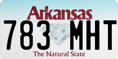 AR license plate 783MHT