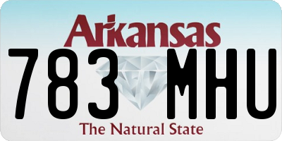 AR license plate 783MHU