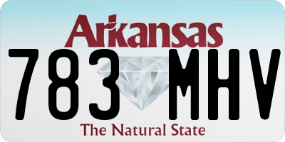 AR license plate 783MHV