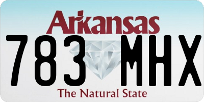 AR license plate 783MHX