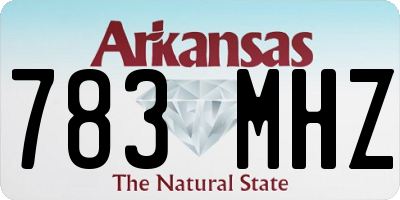 AR license plate 783MHZ