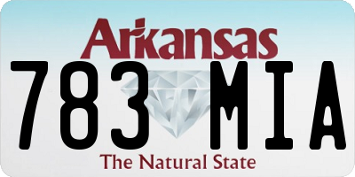 AR license plate 783MIA