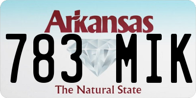 AR license plate 783MIK