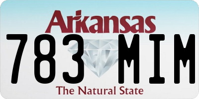 AR license plate 783MIM