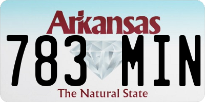 AR license plate 783MIN