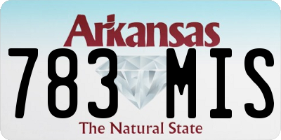 AR license plate 783MIS
