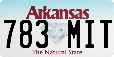 AR license plate 783MIT