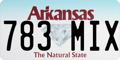 AR license plate 783MIX