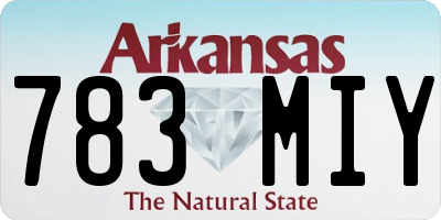 AR license plate 783MIY