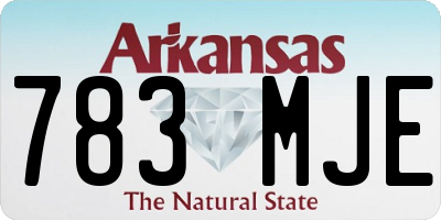 AR license plate 783MJE