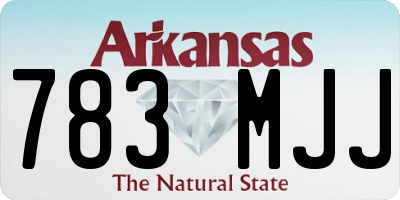 AR license plate 783MJJ