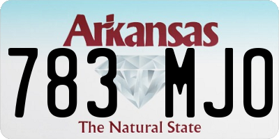 AR license plate 783MJO
