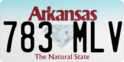 AR license plate 783MLV