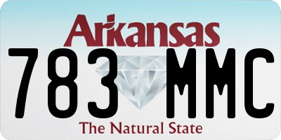 AR license plate 783MMC