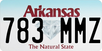 AR license plate 783MMZ