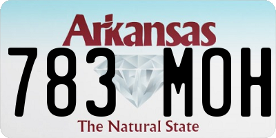 AR license plate 783MOH