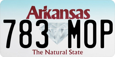 AR license plate 783MOP