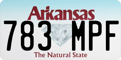 AR license plate 783MPF