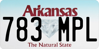 AR license plate 783MPL