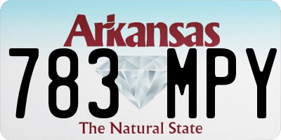 AR license plate 783MPY