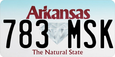 AR license plate 783MSK