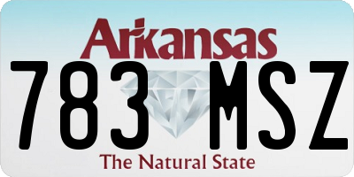 AR license plate 783MSZ