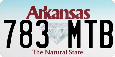 AR license plate 783MTB