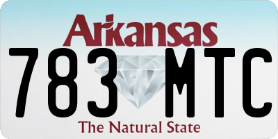AR license plate 783MTC