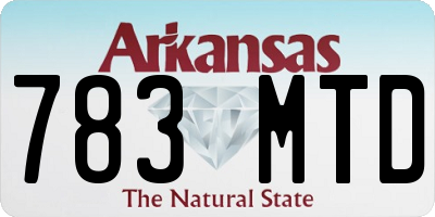 AR license plate 783MTD