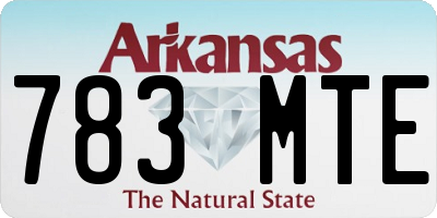 AR license plate 783MTE