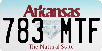 AR license plate 783MTF
