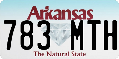 AR license plate 783MTH
