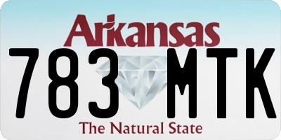AR license plate 783MTK