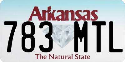 AR license plate 783MTL