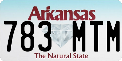 AR license plate 783MTM