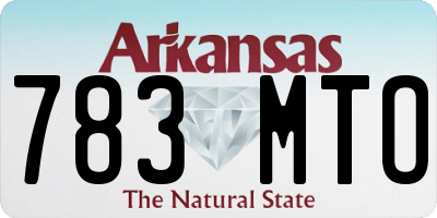 AR license plate 783MTO