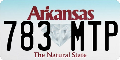 AR license plate 783MTP