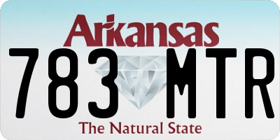 AR license plate 783MTR