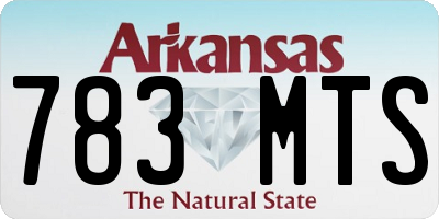 AR license plate 783MTS