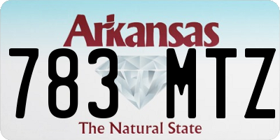AR license plate 783MTZ