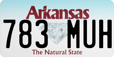 AR license plate 783MUH